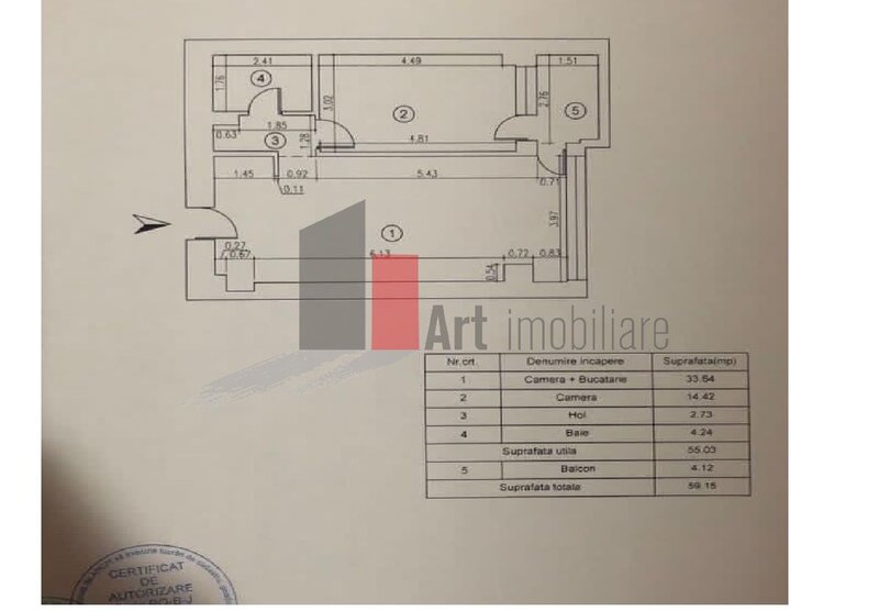 Codrii Neamtului, apartament 2 camere complex Edenia,